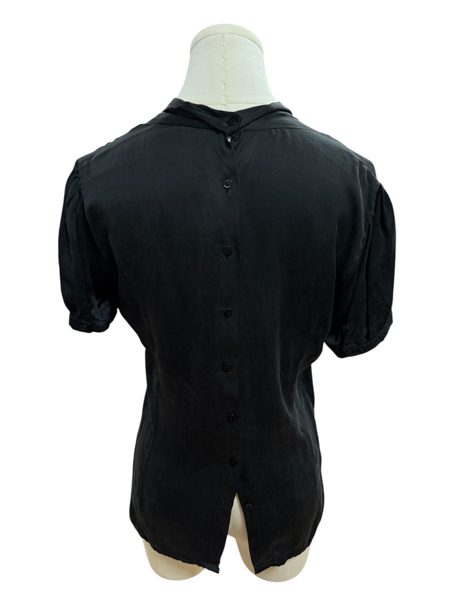 Zara satin black top