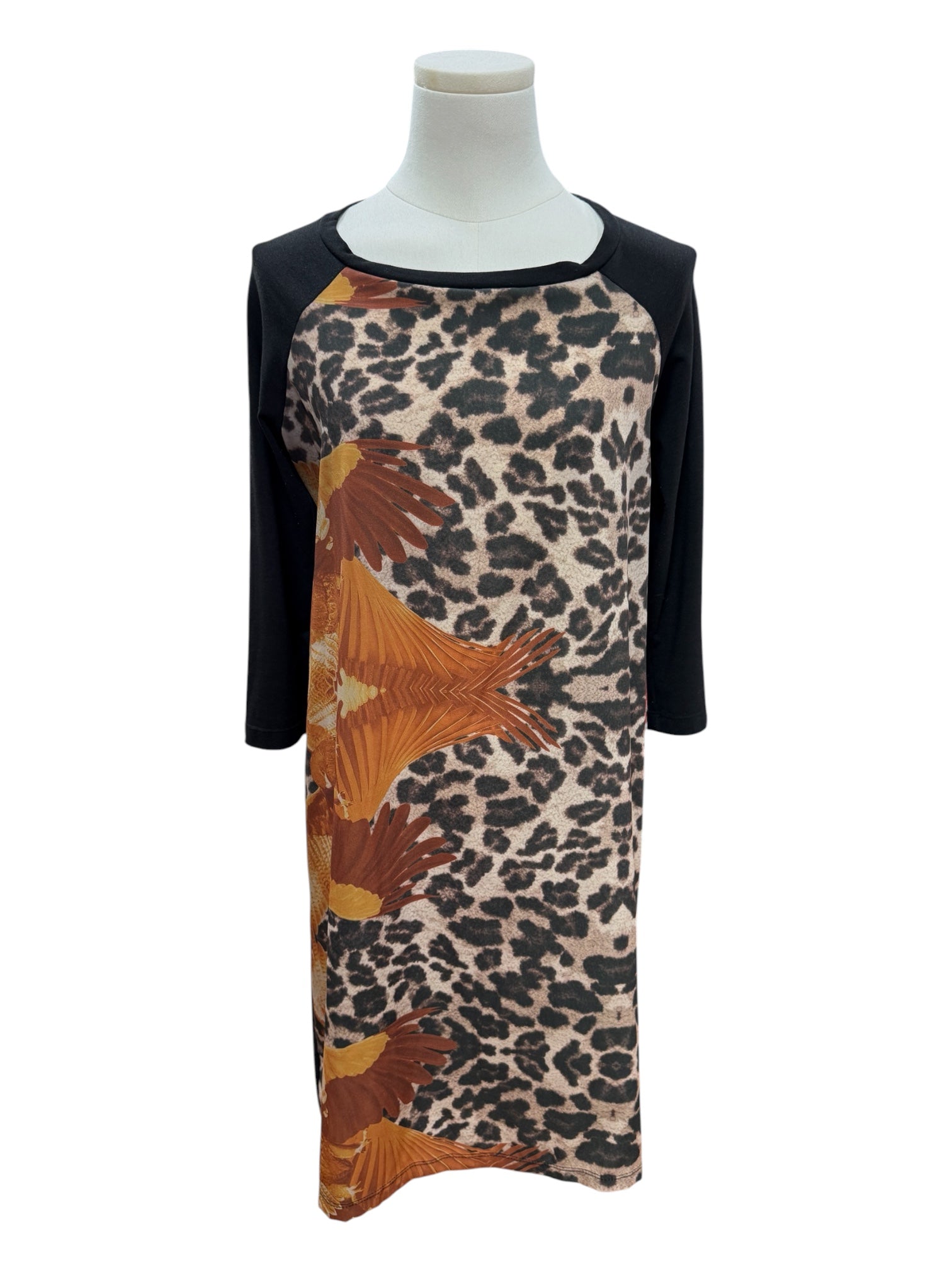 Parresh leopard front dress