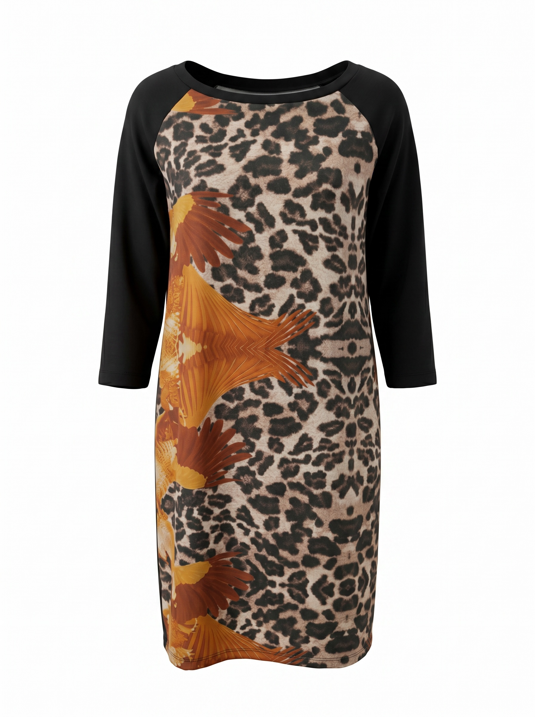 Parresh leopard front dress