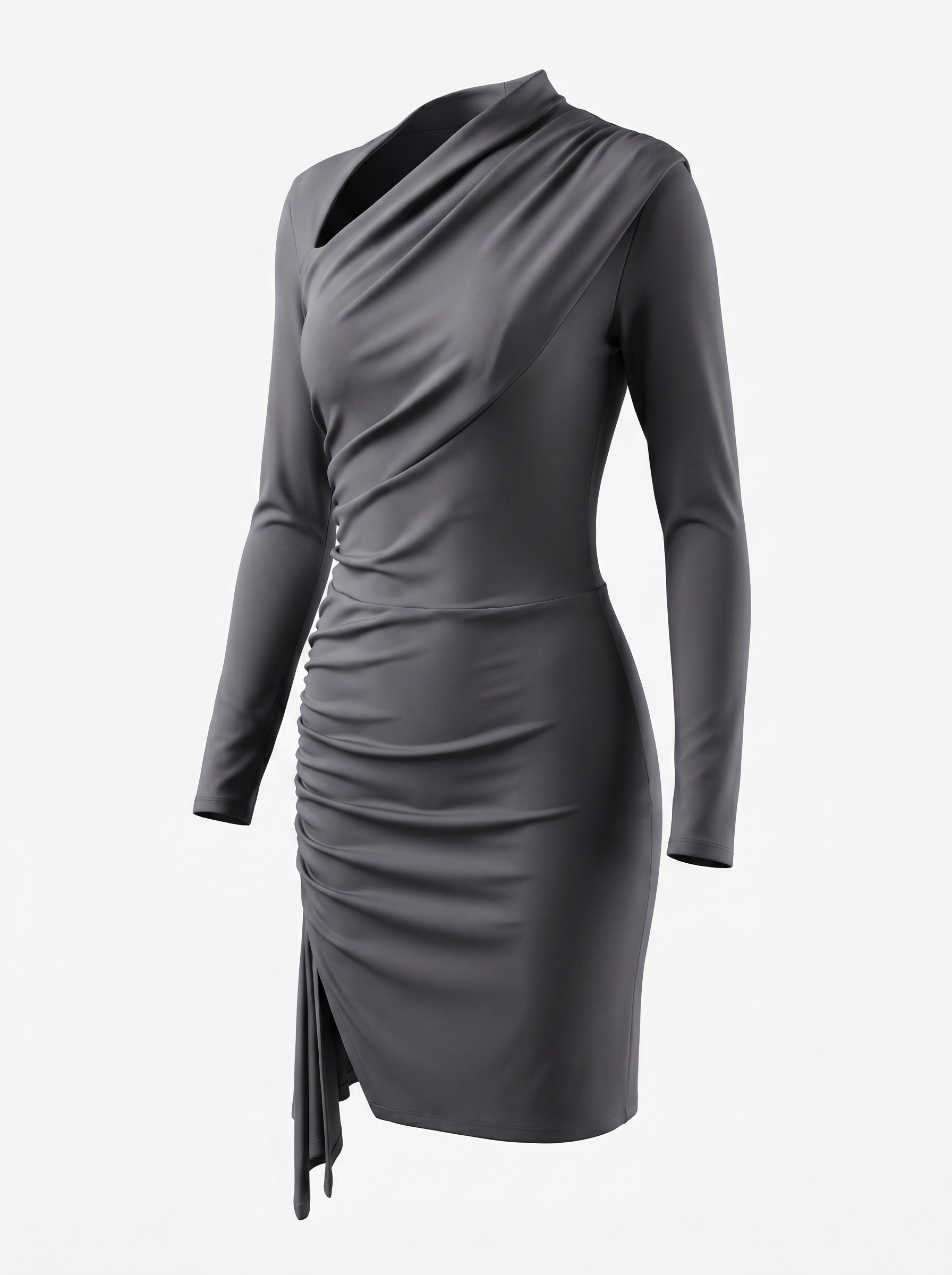 ET OCHS Grey Jersey Dress