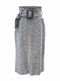 FIT gray belt skirt Small