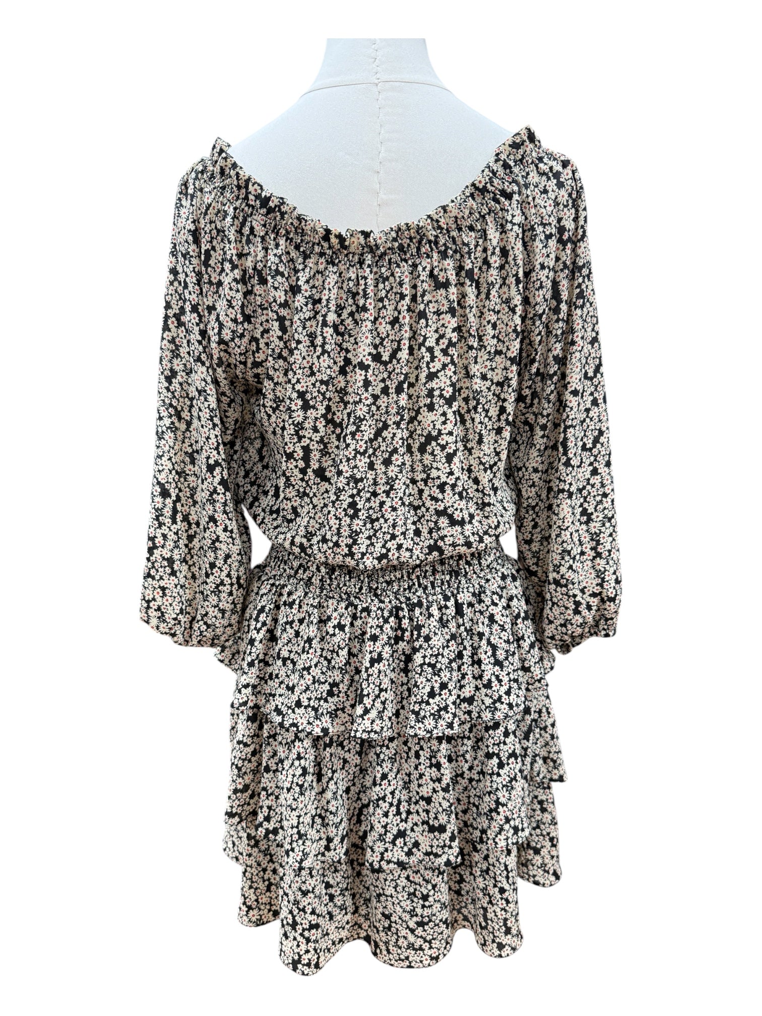 Amissima Black Florar Mini dress Small