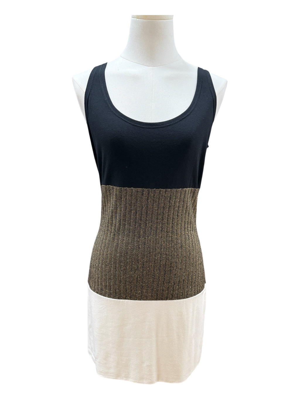 Karen Stein metalic detail mini dress Medium