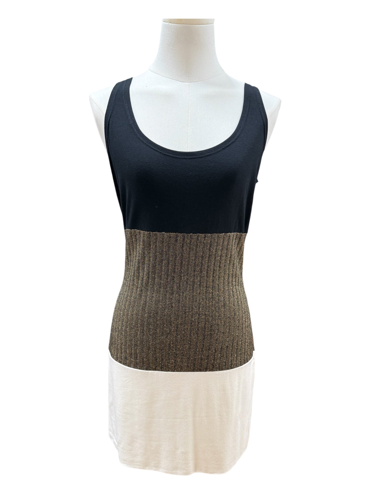 Karen Stein metalic detail mini dress Medium
