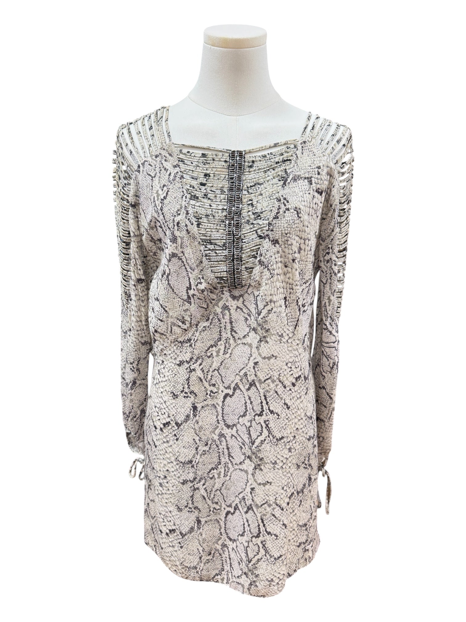 Animale Snake Print Silk Dress Small