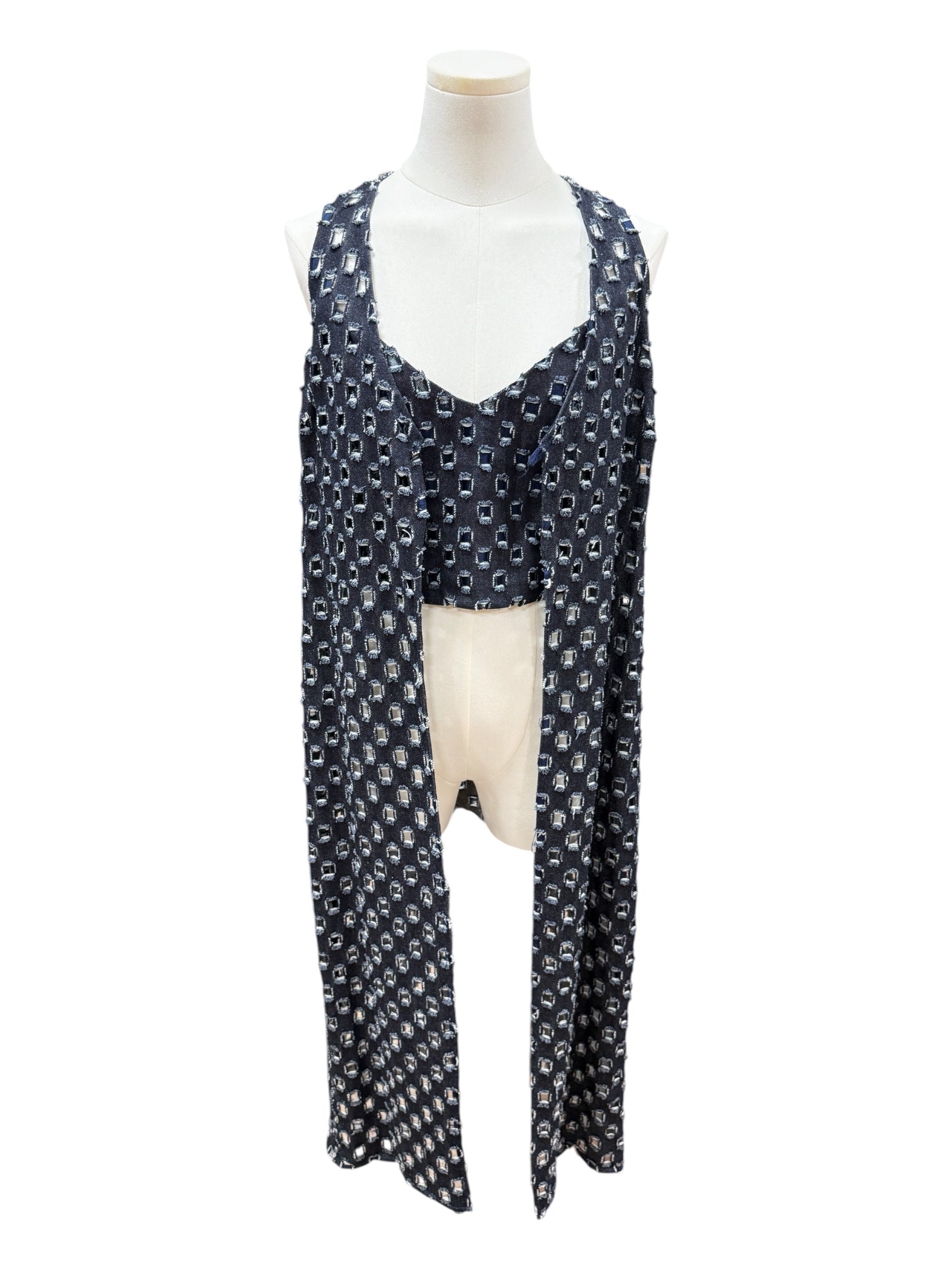 Garnus Blue Top and Vest Small
