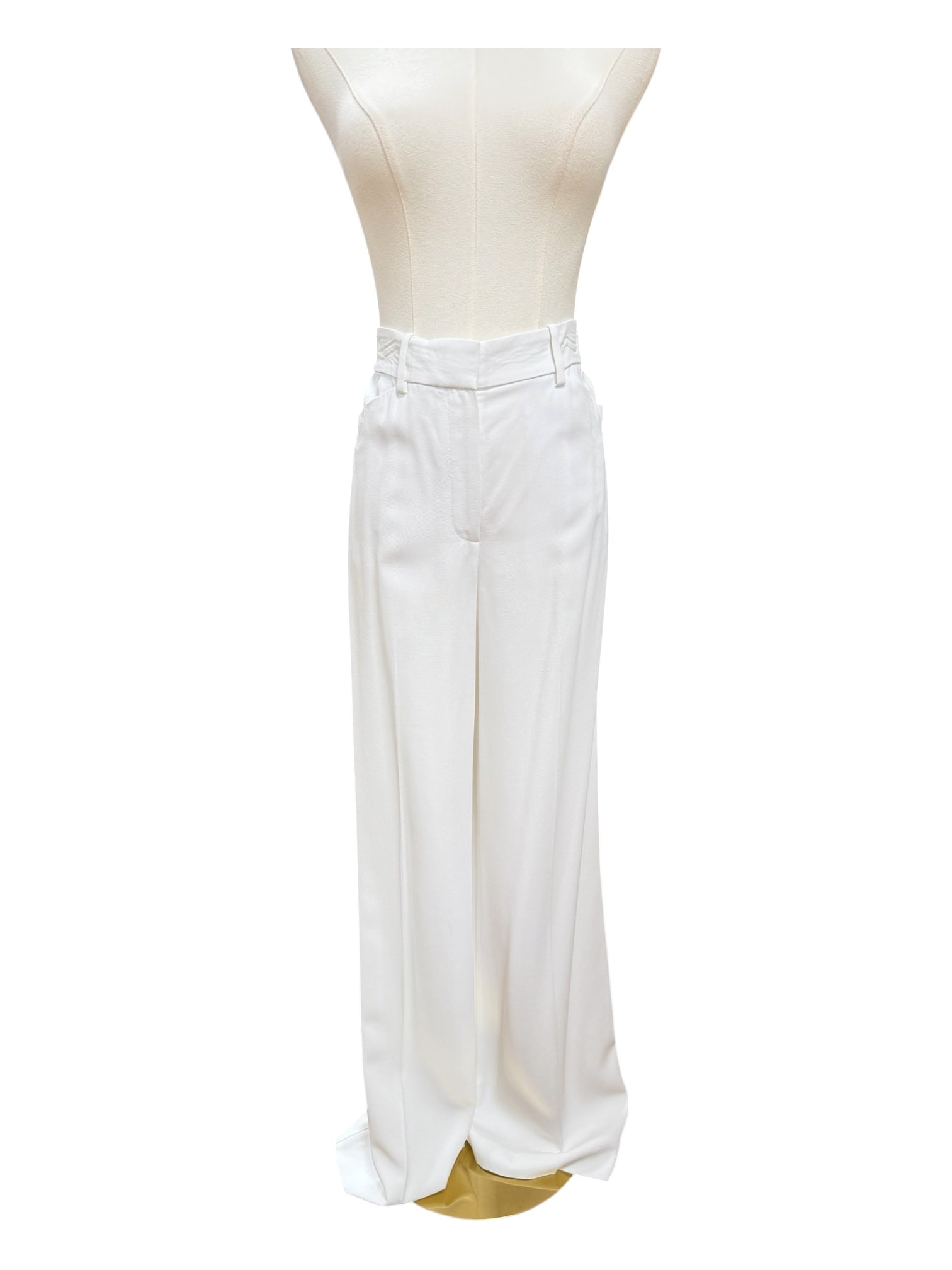 Theory white crepe pants size 4