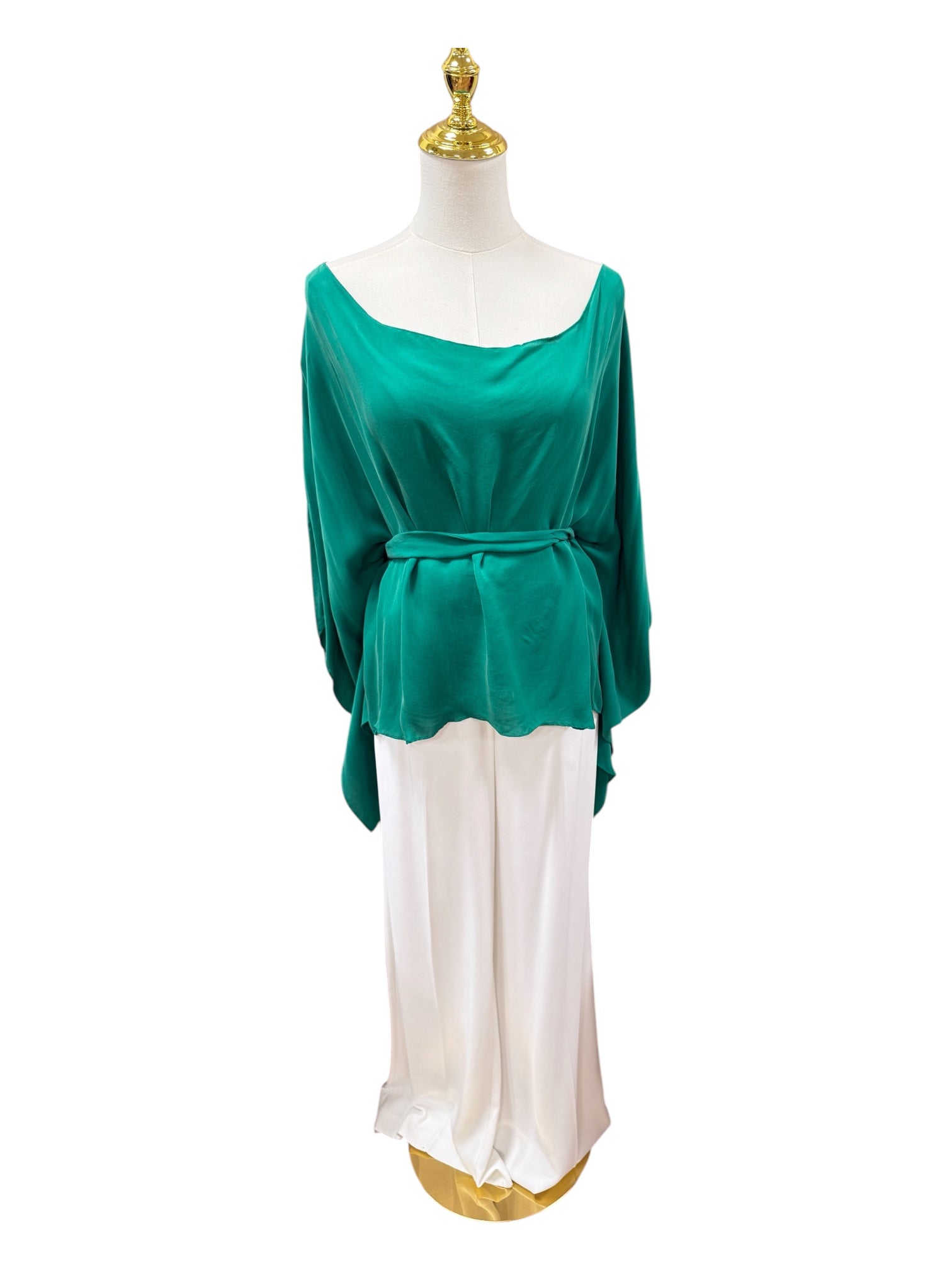 Haute Hippie green scarf top