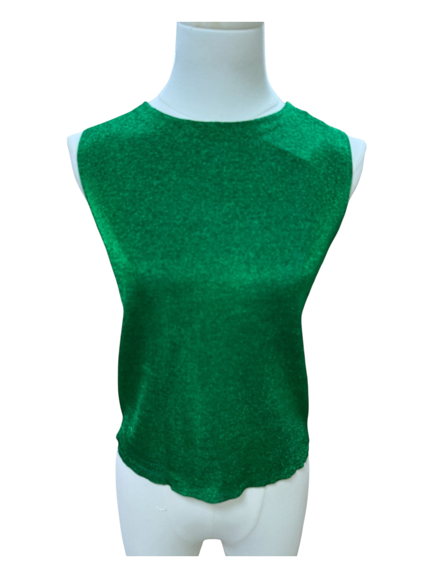 Zara green lurex top small NWT