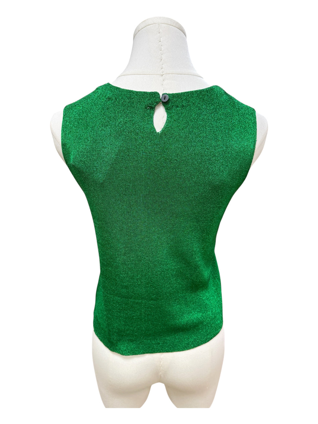 Zara green lurex top small NWT