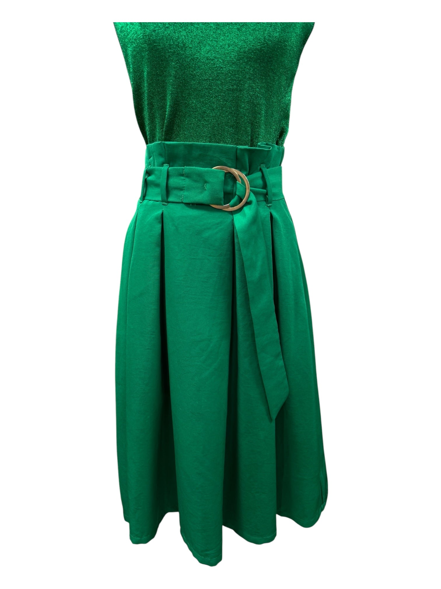 Jealous Tomato Green skirt with belt Small