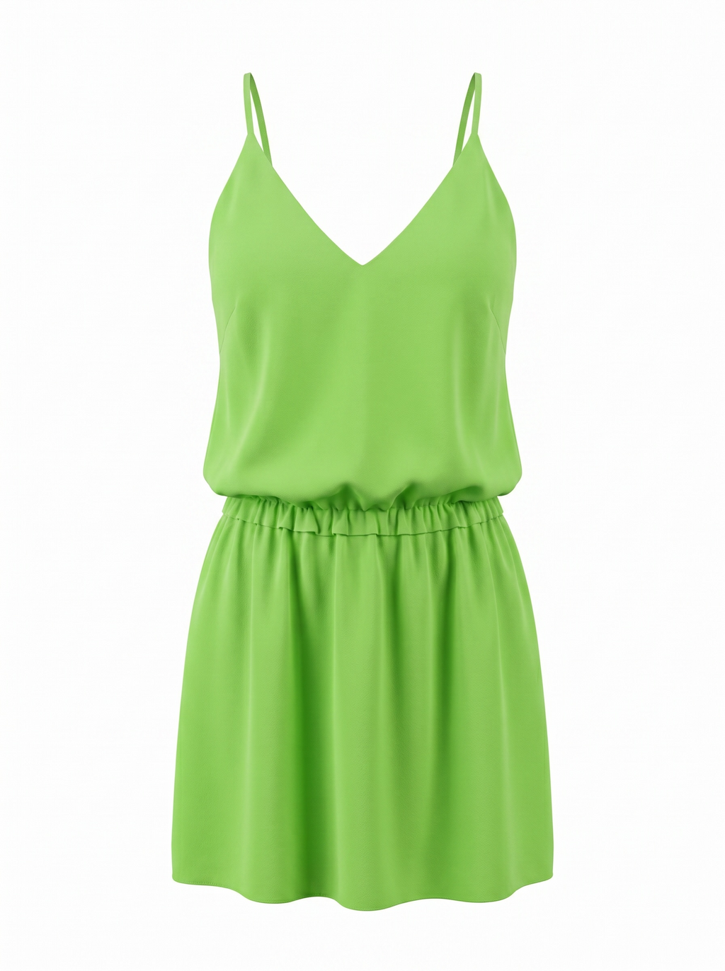 ANIMALE green silk chain mini dress