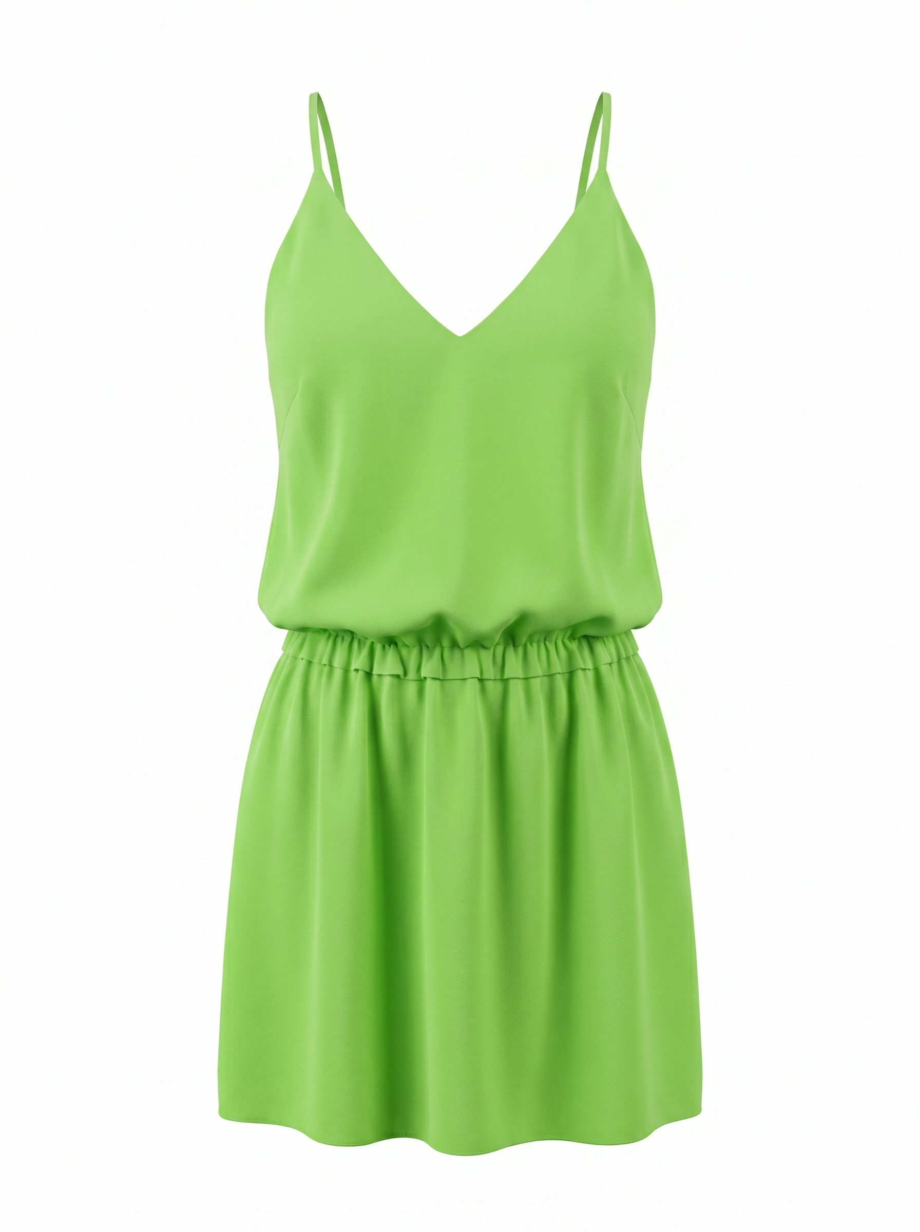 ANIMALE green silk chain mini dress