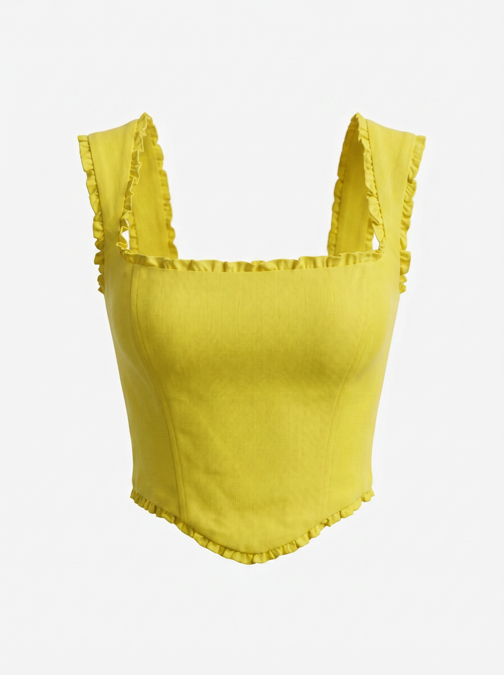 NV yellow crop top Large