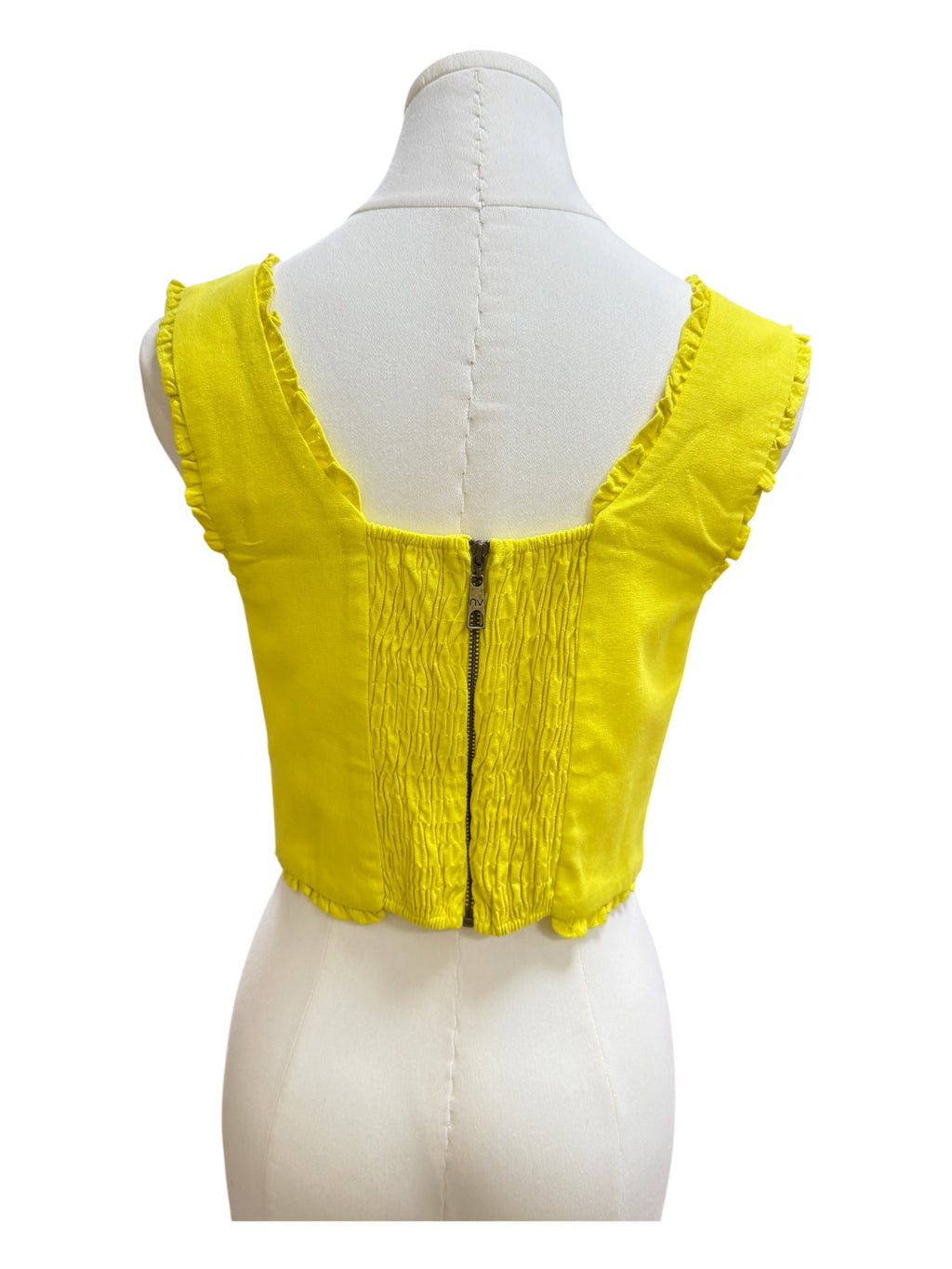 NV yellow crop top Large