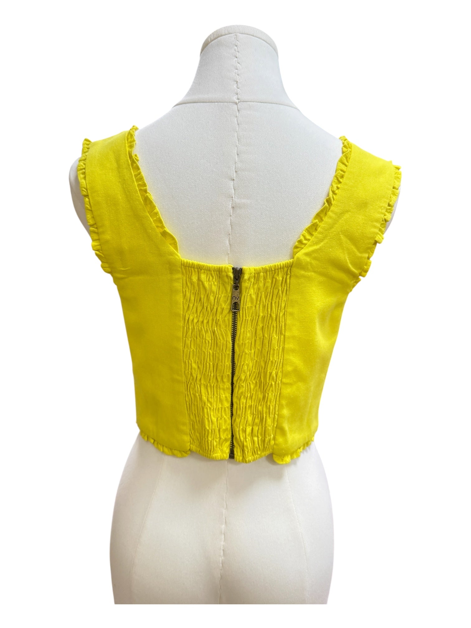 NV yellow crop top Large