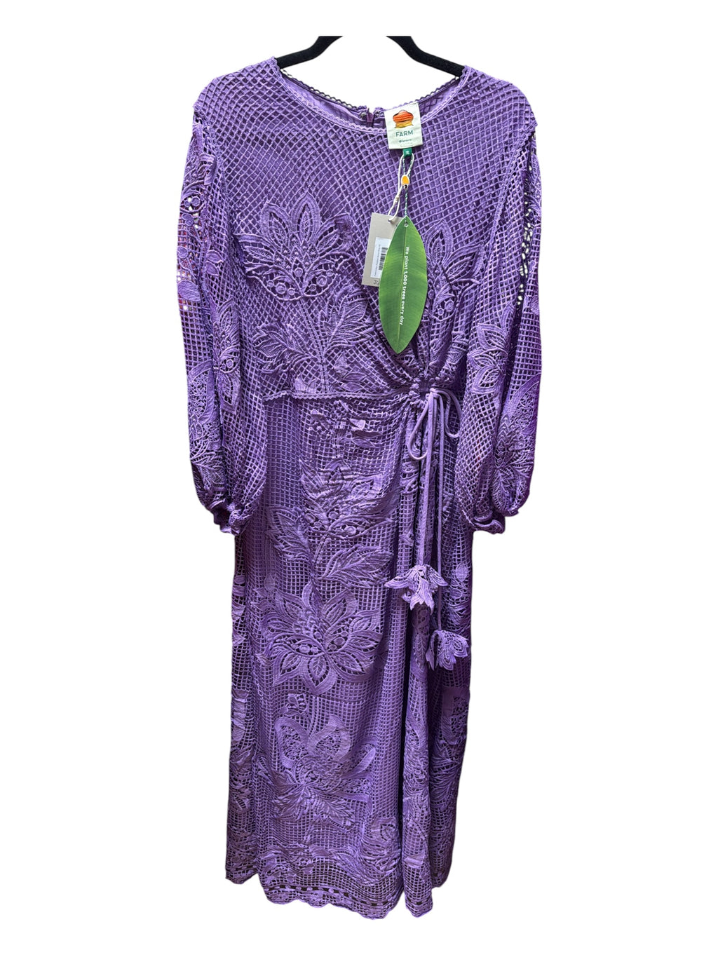 Farm Rio Purple Guipire dress Size XL with tags