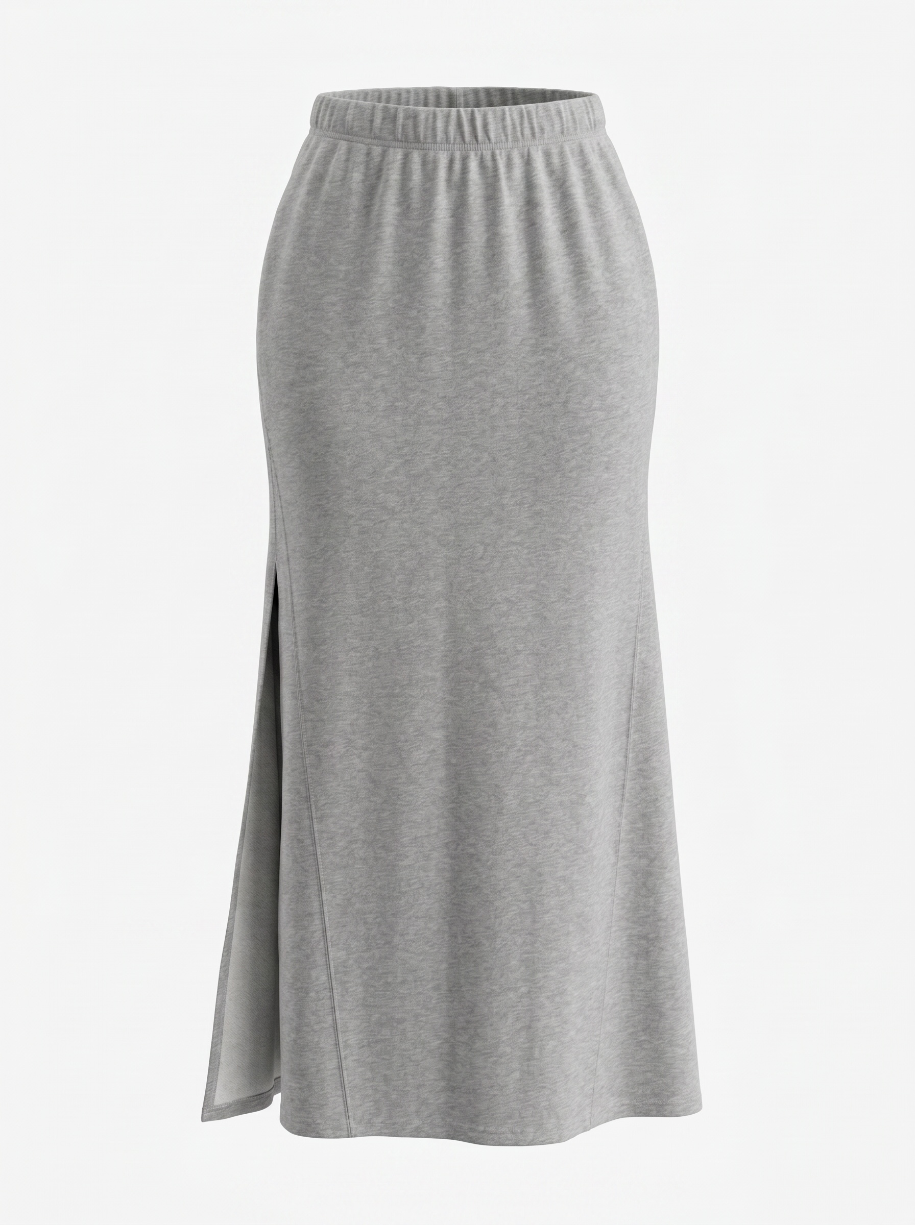 Gray Cotton Long Skirt - Size S