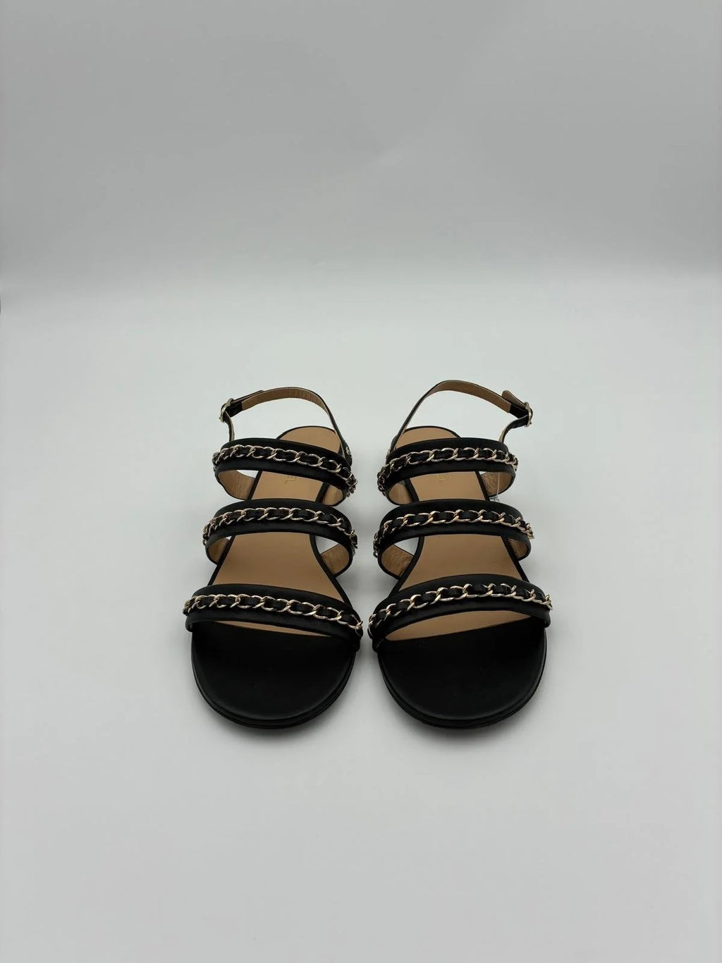 Chanel Gold Chain Flat Sandal - NEW - Size EU9.5