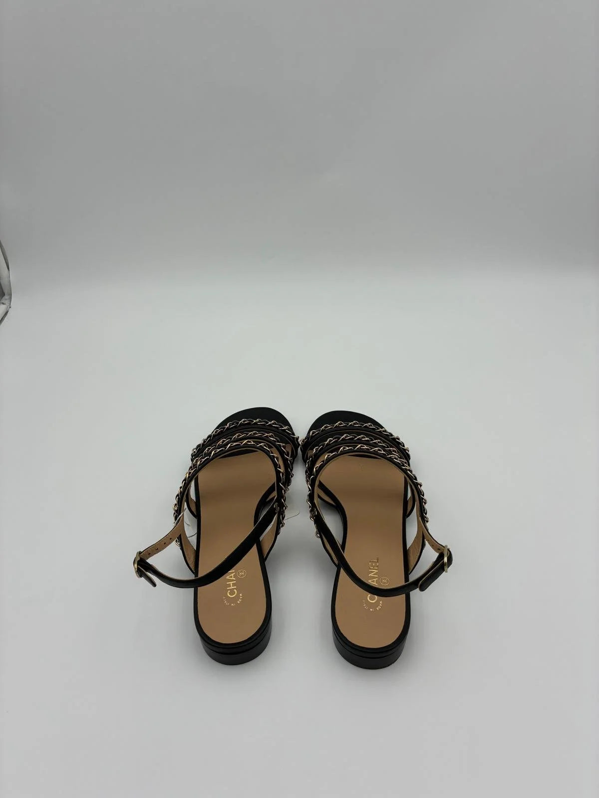 Chanel Gold Chain Flat Sandal - NEW - Size EU9.5